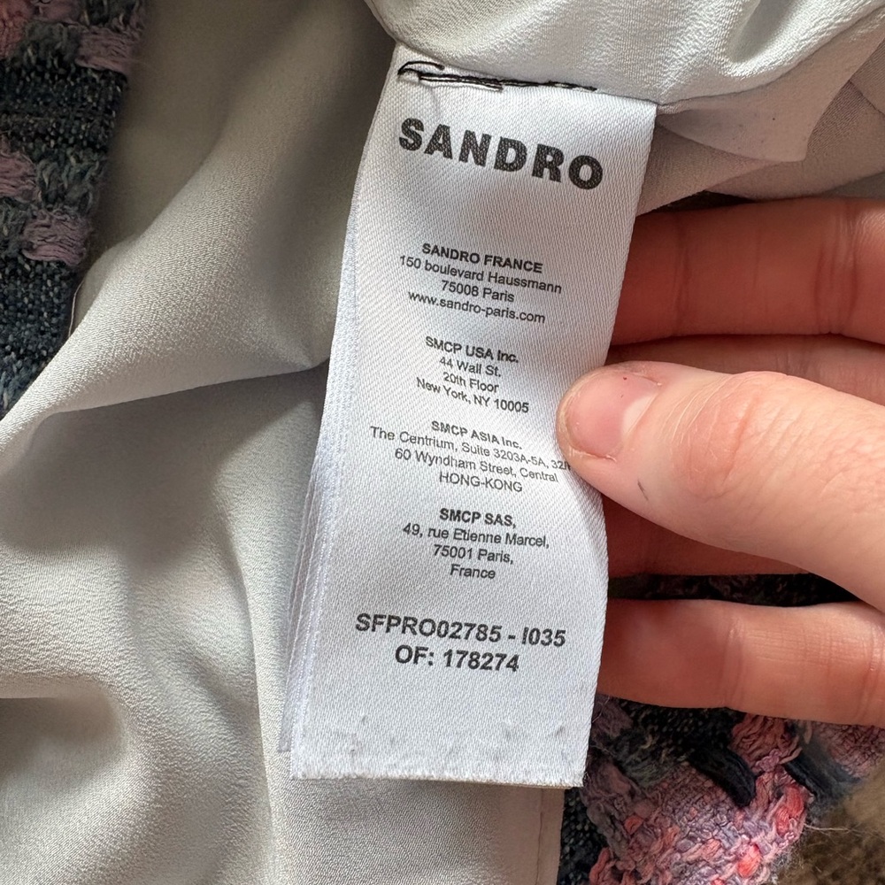 Sandro Amadora Denim Tweed Dress - Picture 6 of 12
